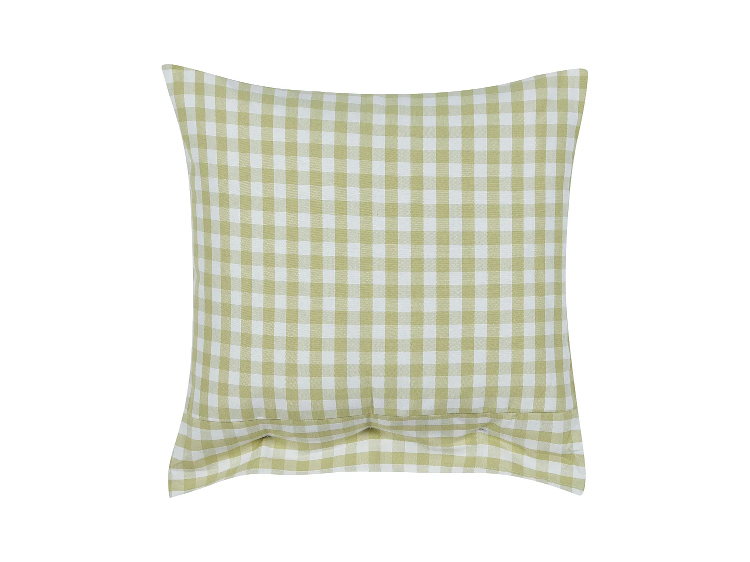 Dekokissen grün / weiß kariertes Muster 45 x 45 cm quadratisch mit Knöpfen Talya