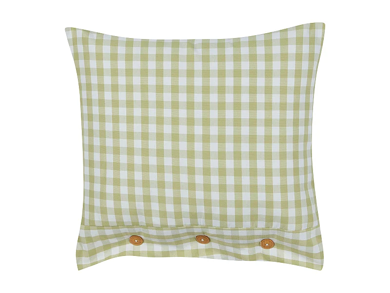 Cuscino decorativo TALYA 45 x 45 cm Verde oliva Trama a scacchi
