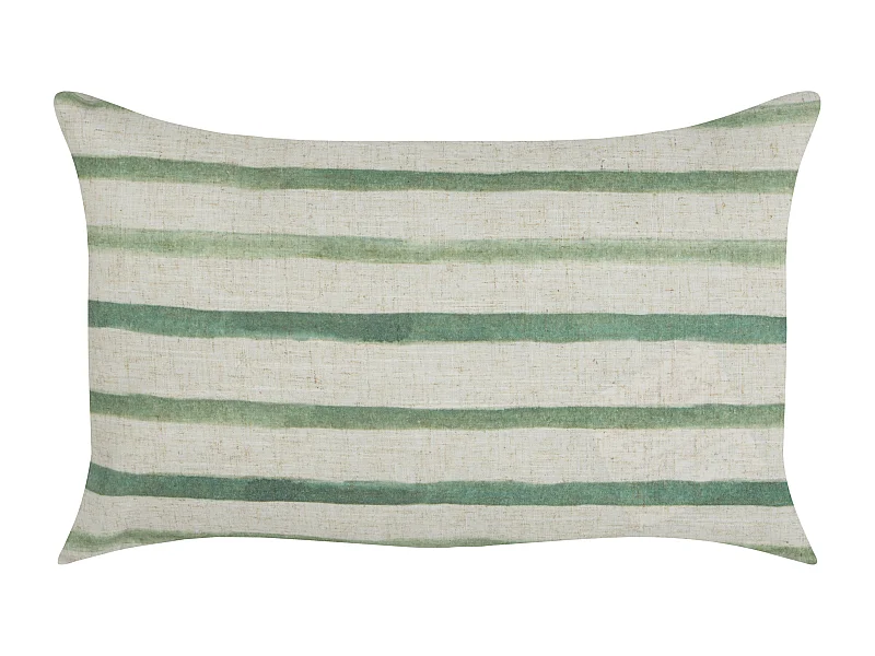Cojín decorativo KAFRA 30 x 50 cm Verde A rayas