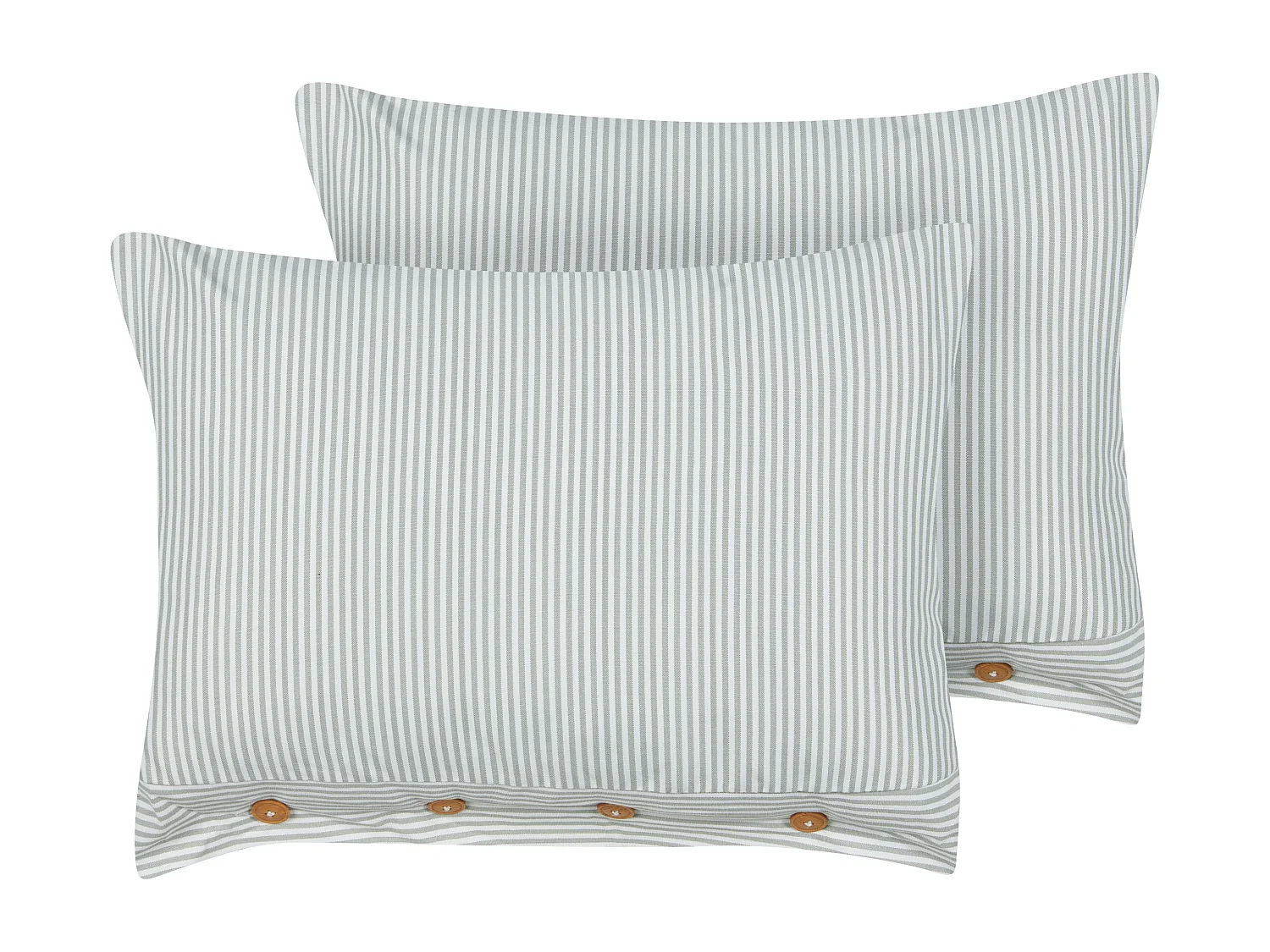 Lot de 2 coussins décoratifs SEBRINE 40 x 60 cm Vert menthe À rayure