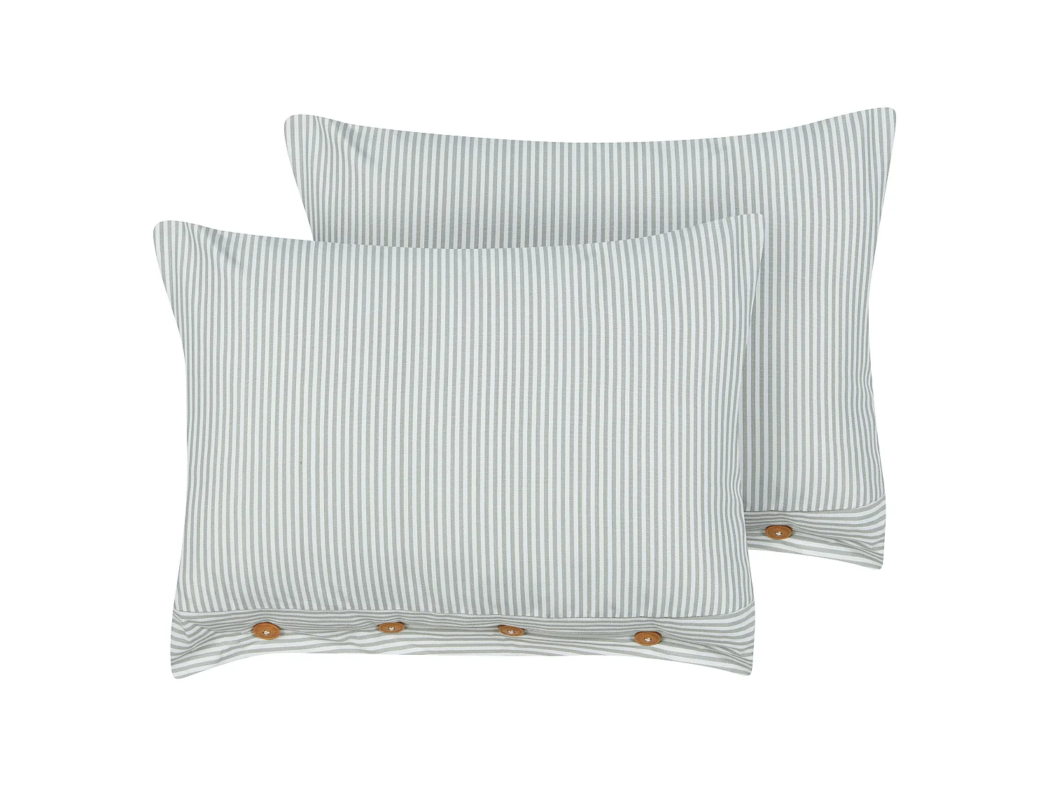 Set of 2 Decorative Cushions SEBRINE 40 x 60 cm Mint Green Striped