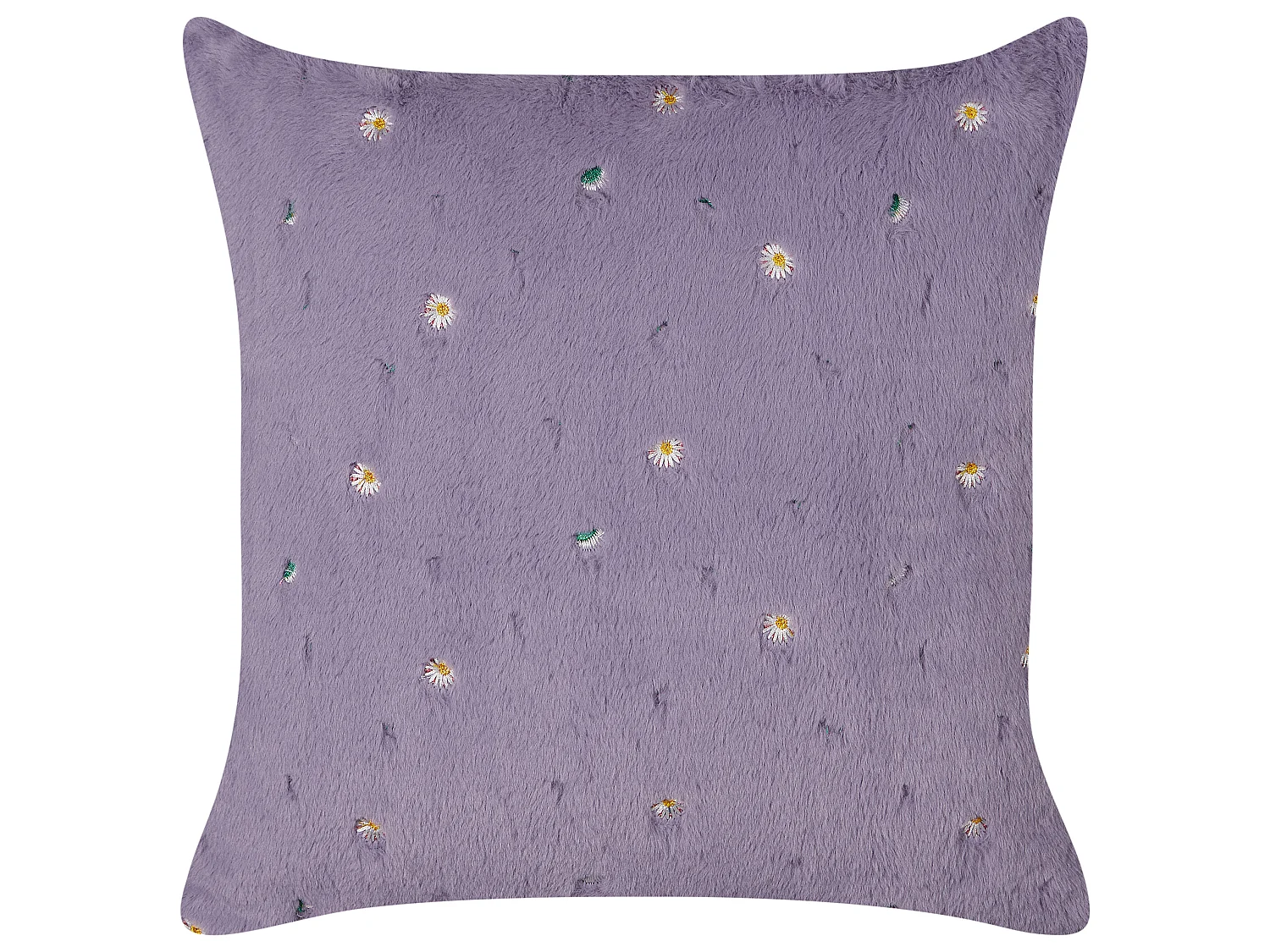 Lot de 2 coussins décoratifs LAVATERA 45 x 45 cm Violet Motif floral