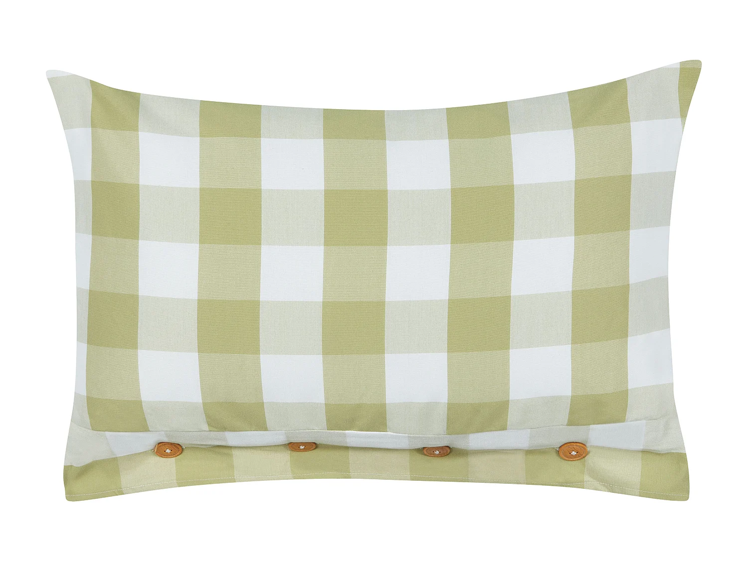 Set van 2 decoratieve kussens TAMNINE 40 x 60 cm Lichtgroen Geblokt patroon