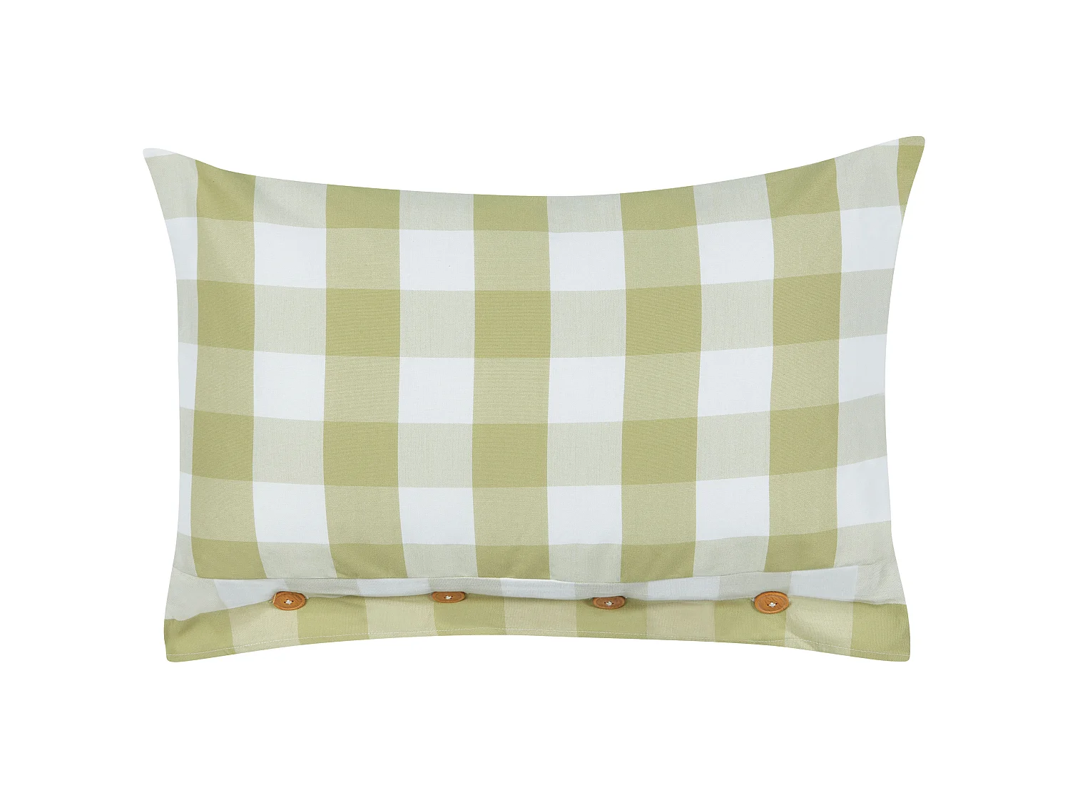 Set van 2 decoratieve kussens TAMNINE 40 x 60 cm Lichtgroen Geblokt patroon