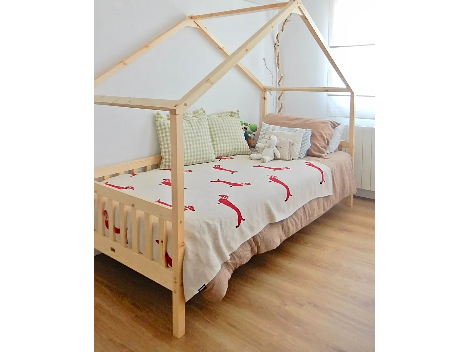 Conjunto de 2 almofadas decorativas TALYA 45 x 45 cm Verde-oliva Quadriculado