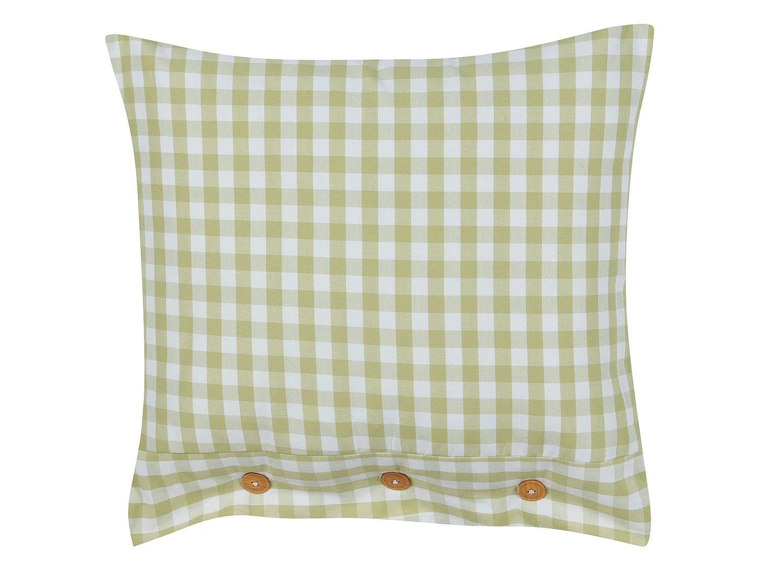 Set di 2 cuscini TALYA 45 x 45 cm Verde oliva Trama a scacchi