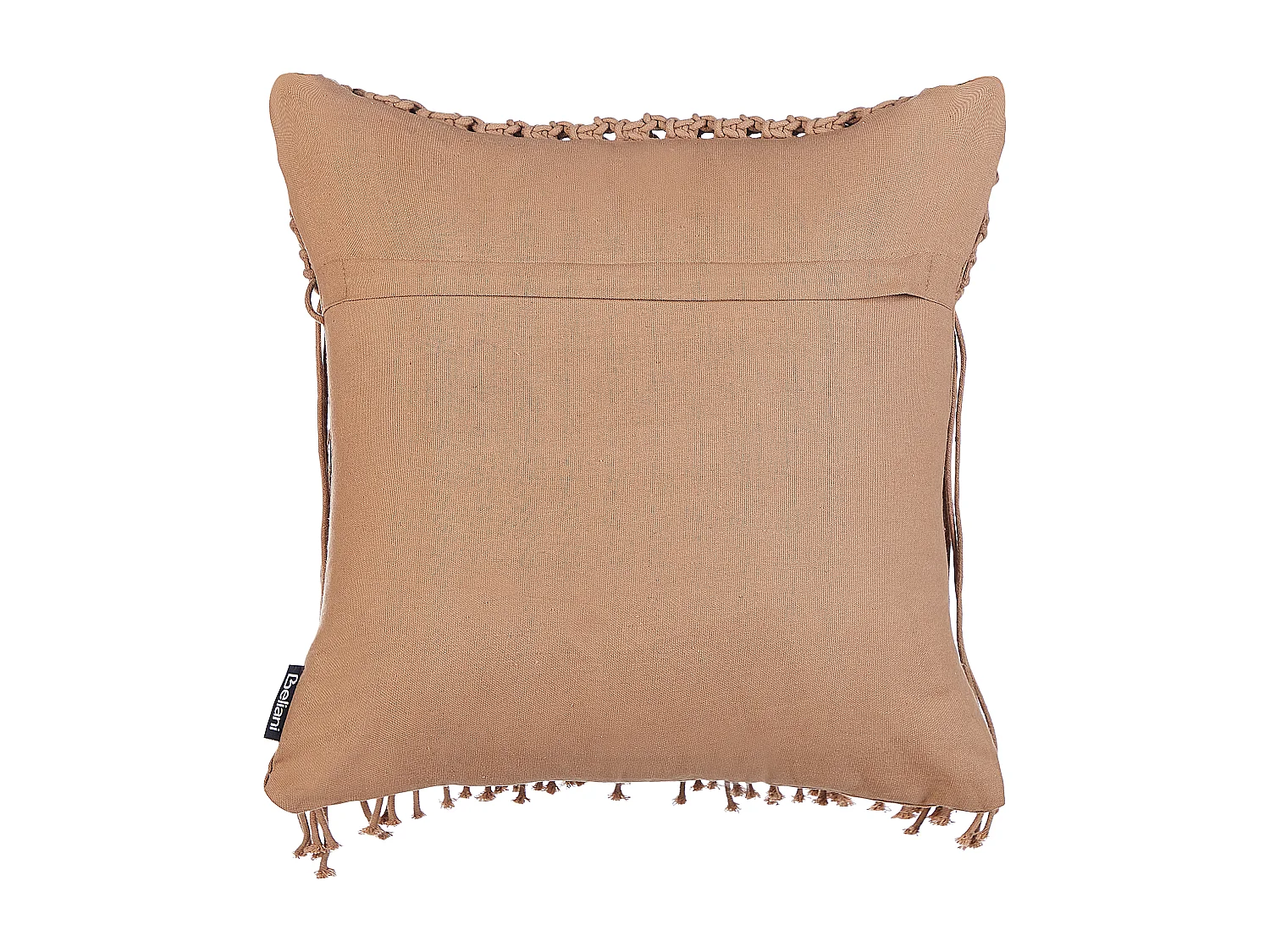 Set van 2 decoratieve kussens BAMIAN Katoen 45 x 45 cm Lichtbruin Geometrisch patroon