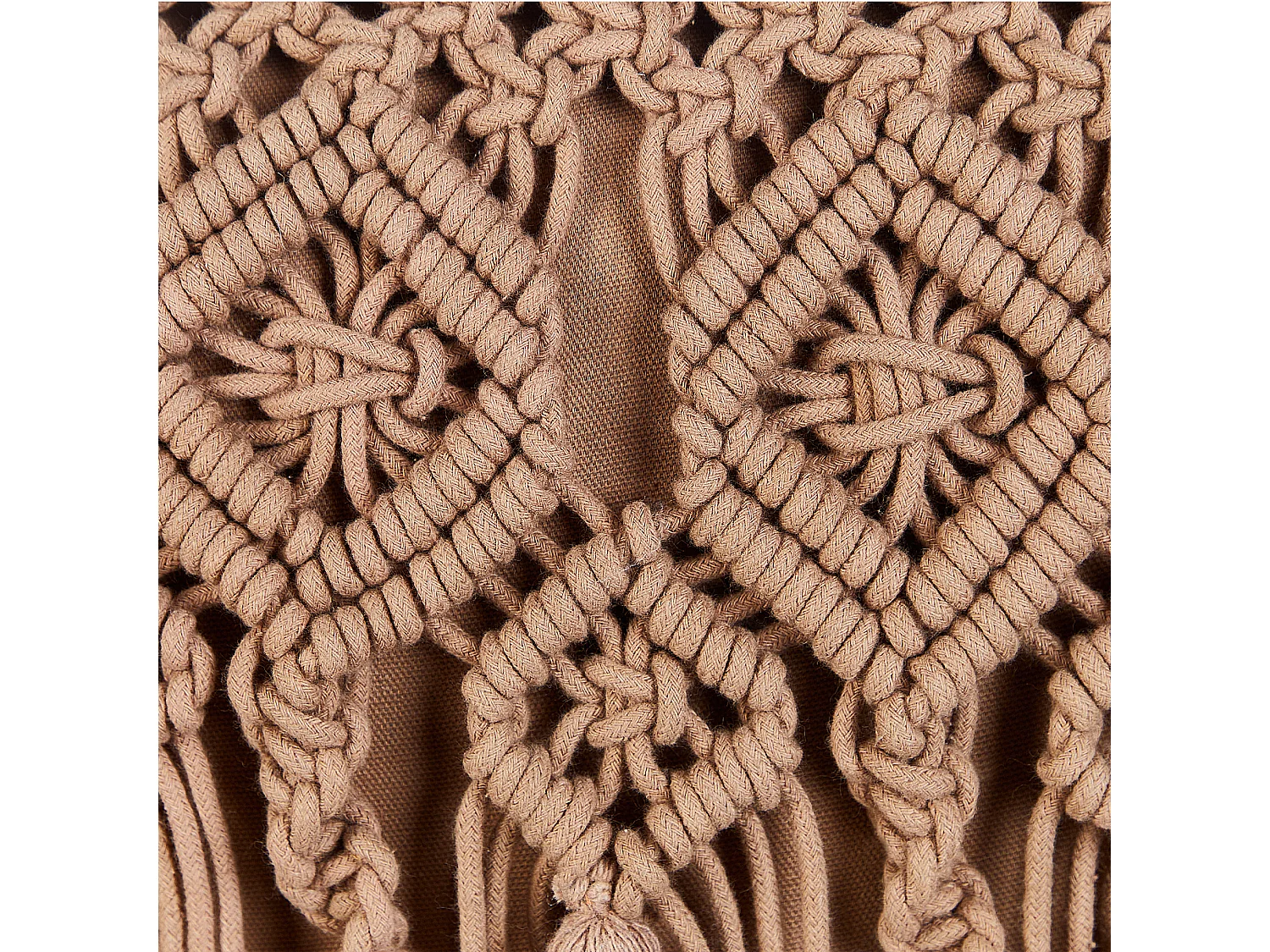 Set van 2 decoratieve kussens BAMIAN Katoen 45 x 45 cm Lichtbruin Geometrisch patroon