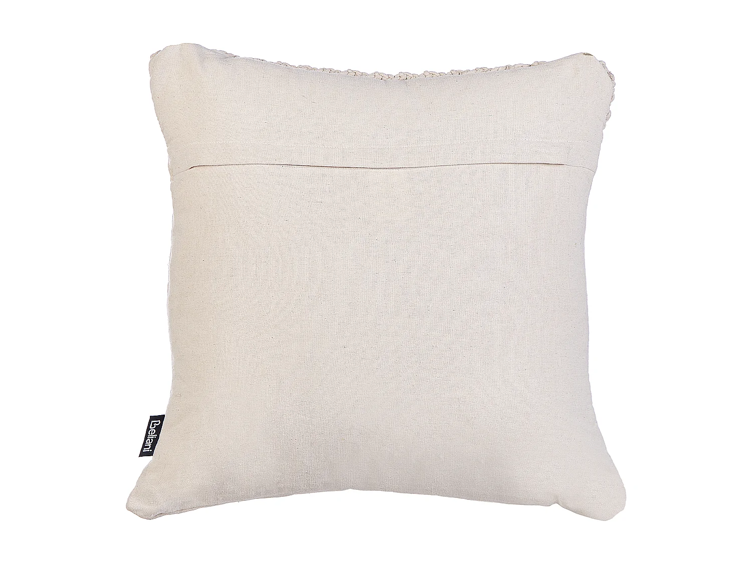 Lot de 2 coussins décoratifs BEDADI Coton 45 x 45 cm Beige clair Motif géométrique
