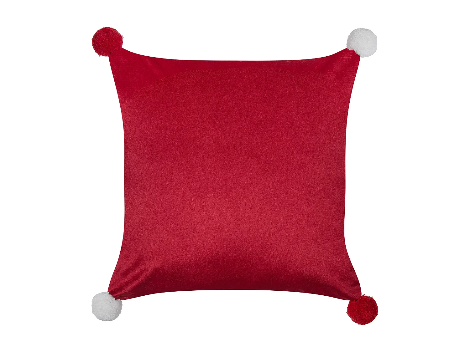 Conjunto de 2 cojines decorativos LONICERA 45 x 45 cm Rojo Patrón navideño