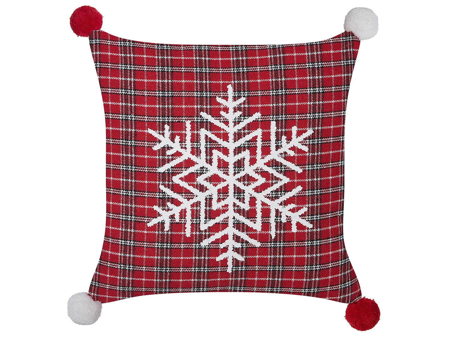 Lot de 2 coussins décoratifs LONICERA 45 x 45 cm Rouge Motif de Noël