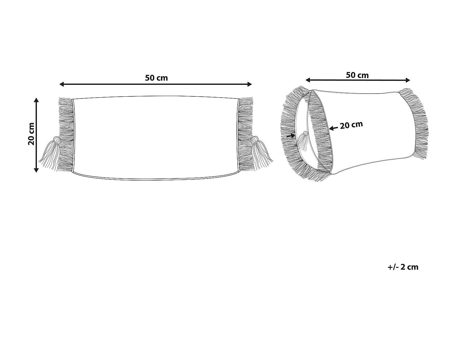 Sierkussen katoen beige 20 x 50 cm NAHLEH