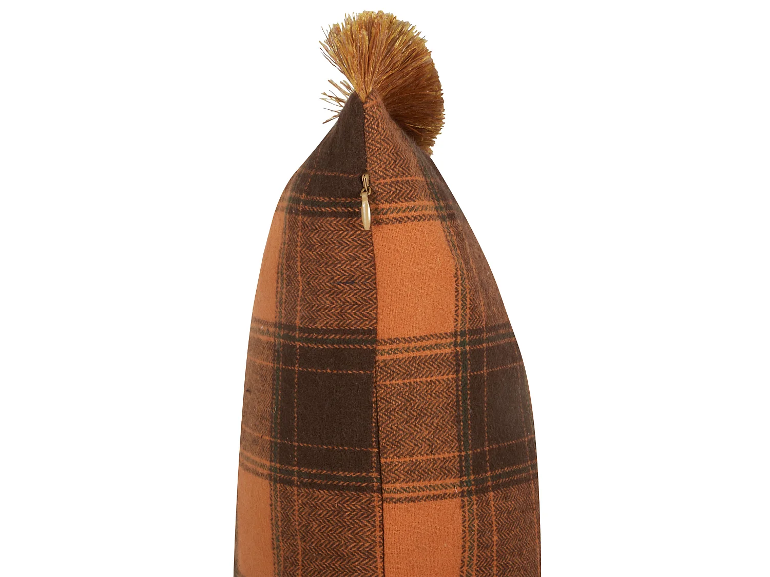 Throw Cushion BARJA 40 x 70 cm Orange Checked