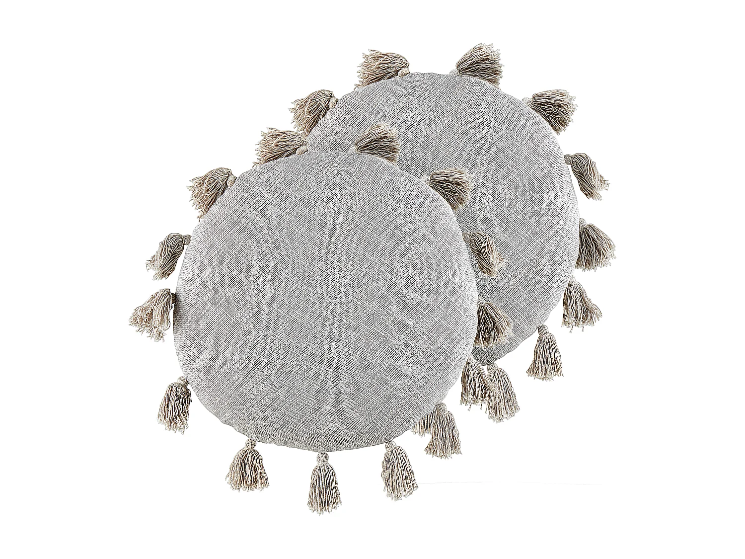 Lot de 2 coussins décoratifs MADIA Coton 45 x 45 cm Gris Unicolore
