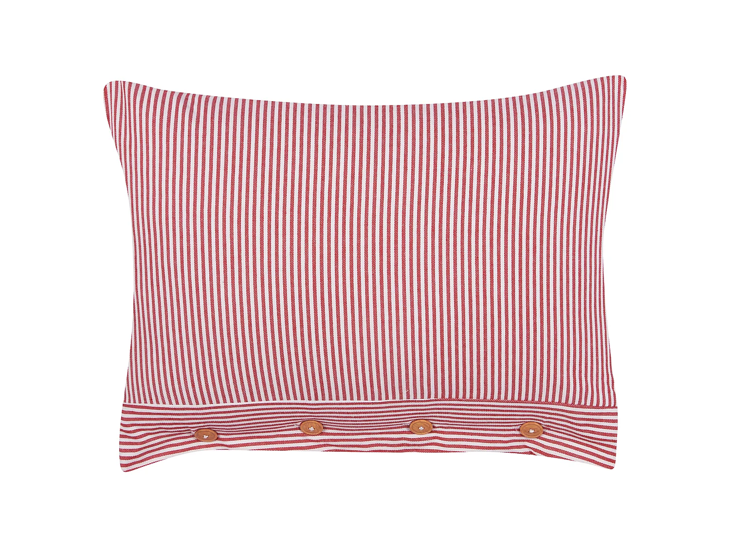Throw Cushion AALITA Cotton 40 x 60 cm Red Striped