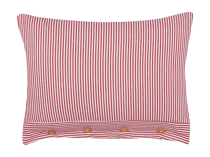 Cuscino decorativo AALITA Cotone 40 x 60 cm Rosso A strisce