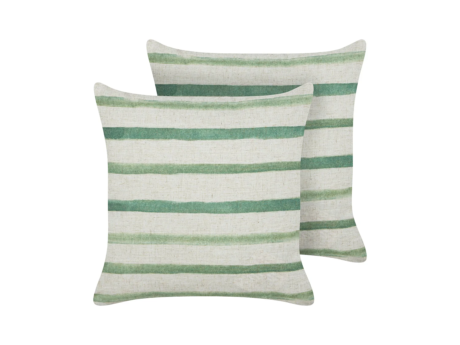 Lot de 2 coussins décoratifs KAFRA 45 x 45 cm Vert À rayure