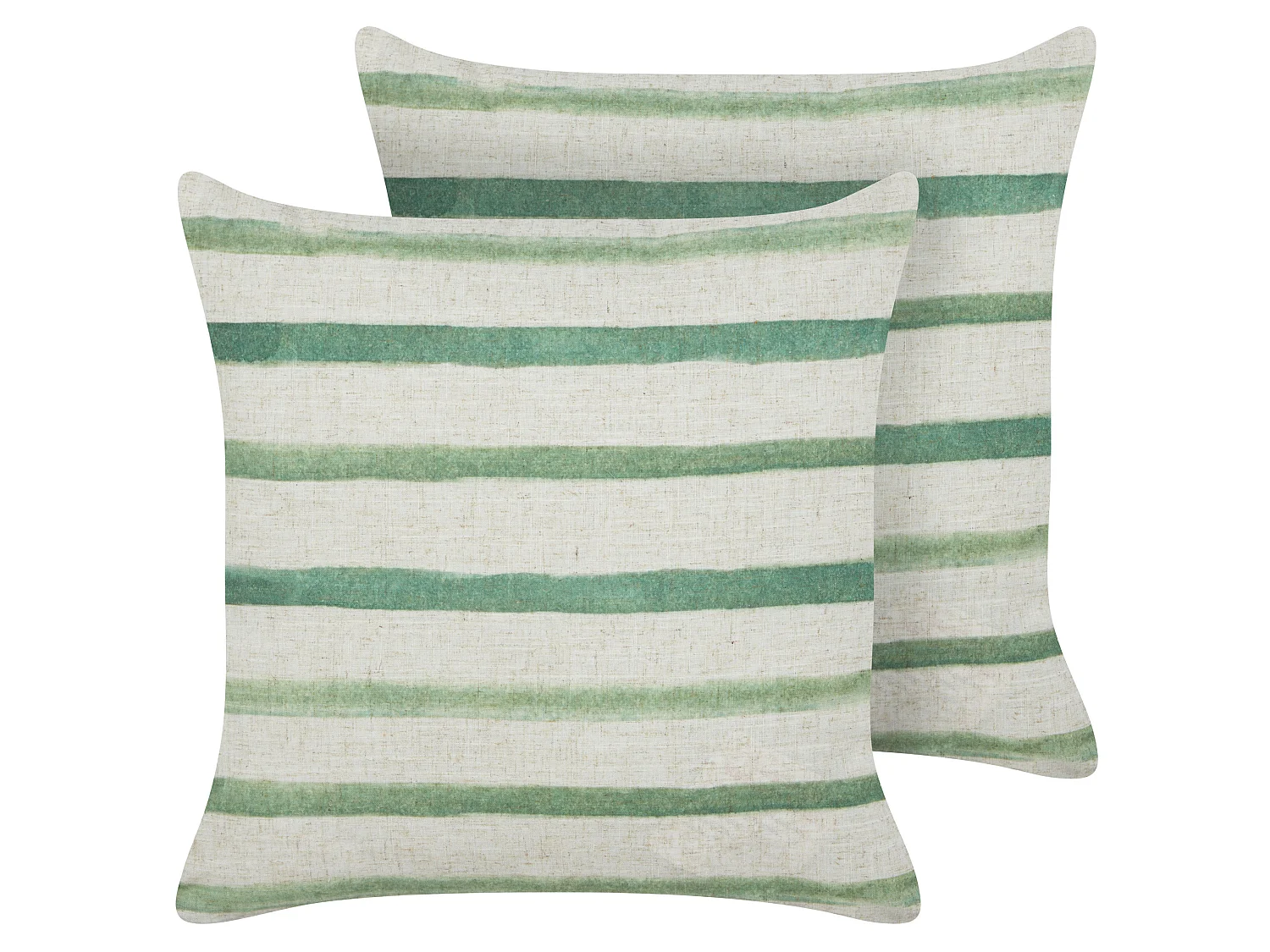Lot de 2 coussins décoratifs KAFRA 45 x 45 cm Vert À rayure