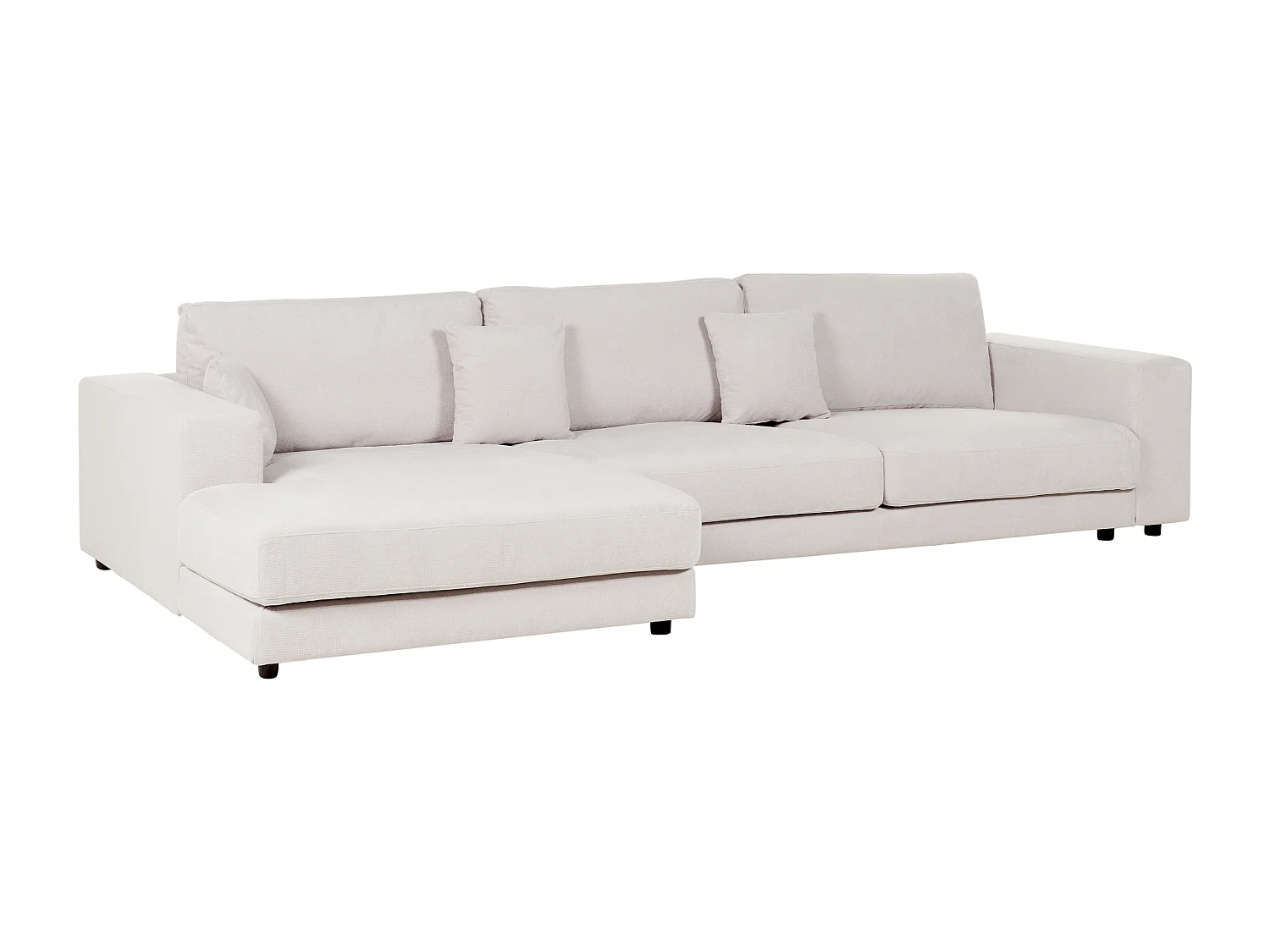 Hoekbank LOFOTEN Stof Gebroken wit 4-zitter Rechterzijde