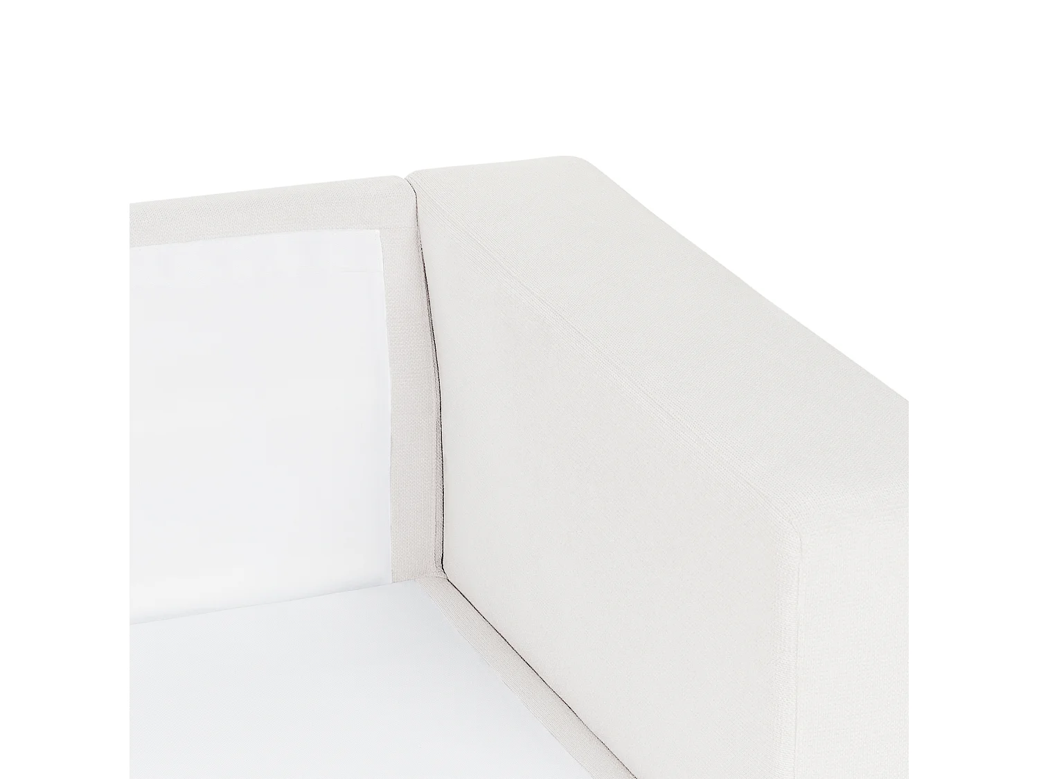 Hoekbank LOFOTEN Stof Gebroken wit 4-zitter Rechterzijde