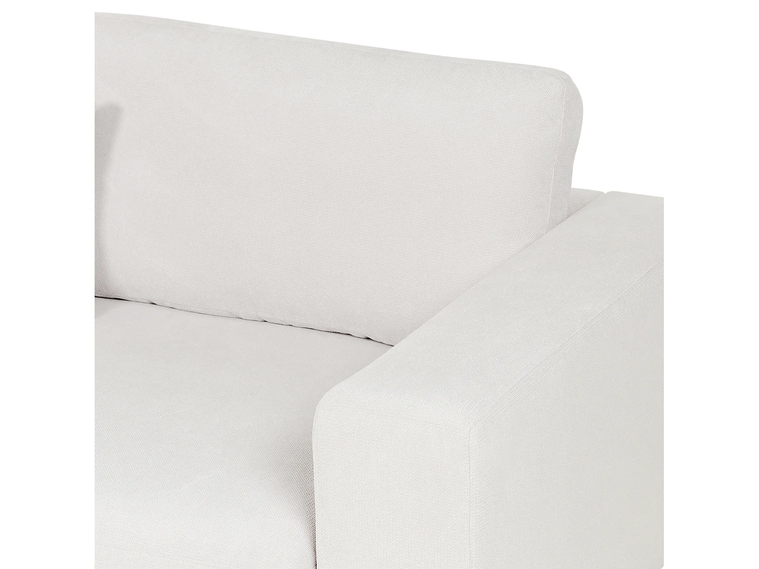 Canapé 4 Places Angle à droite Style Moderne Minimaliste en Tissu Blanc Lofoten