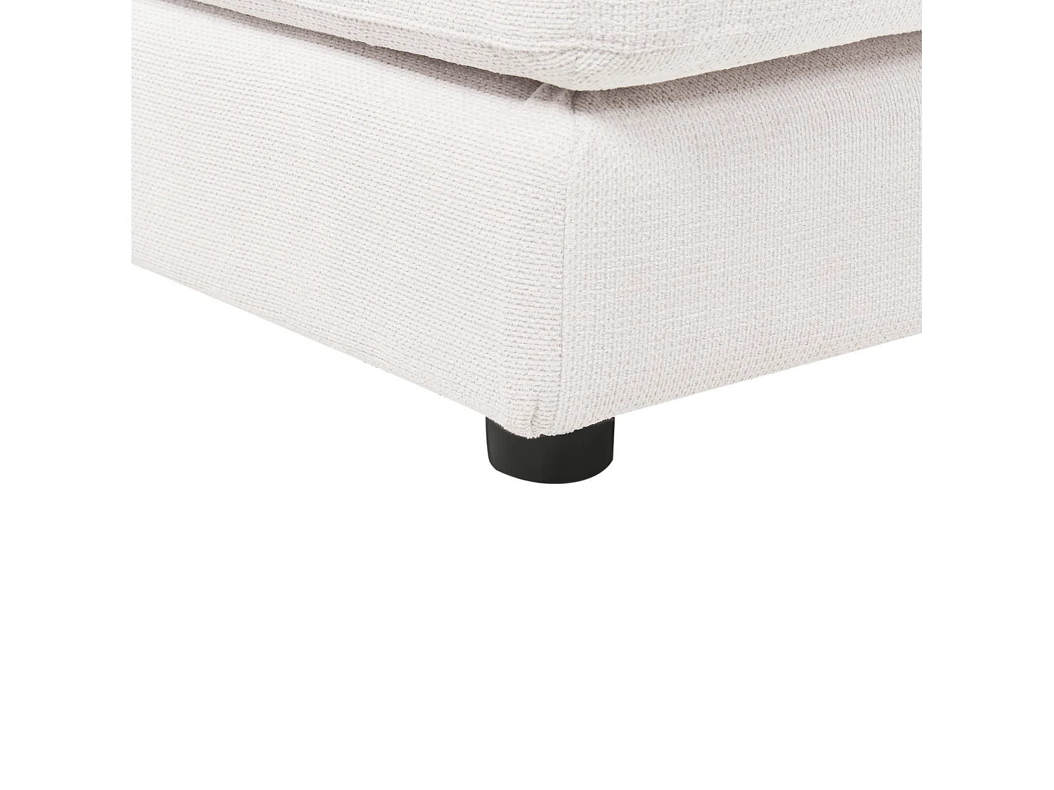 Canapé 4 Places Angle à droite Style Moderne Minimaliste en Tissu Blanc Lofoten