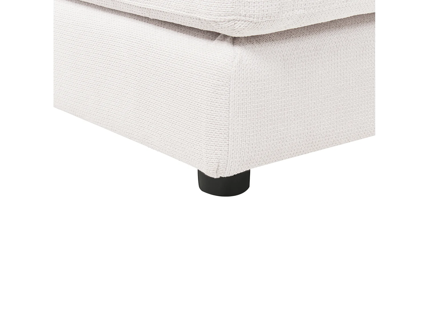 Canapé 4 Places Angle à Gauche Style Moderne Minimaliste en Tissu Blanc Lofoten