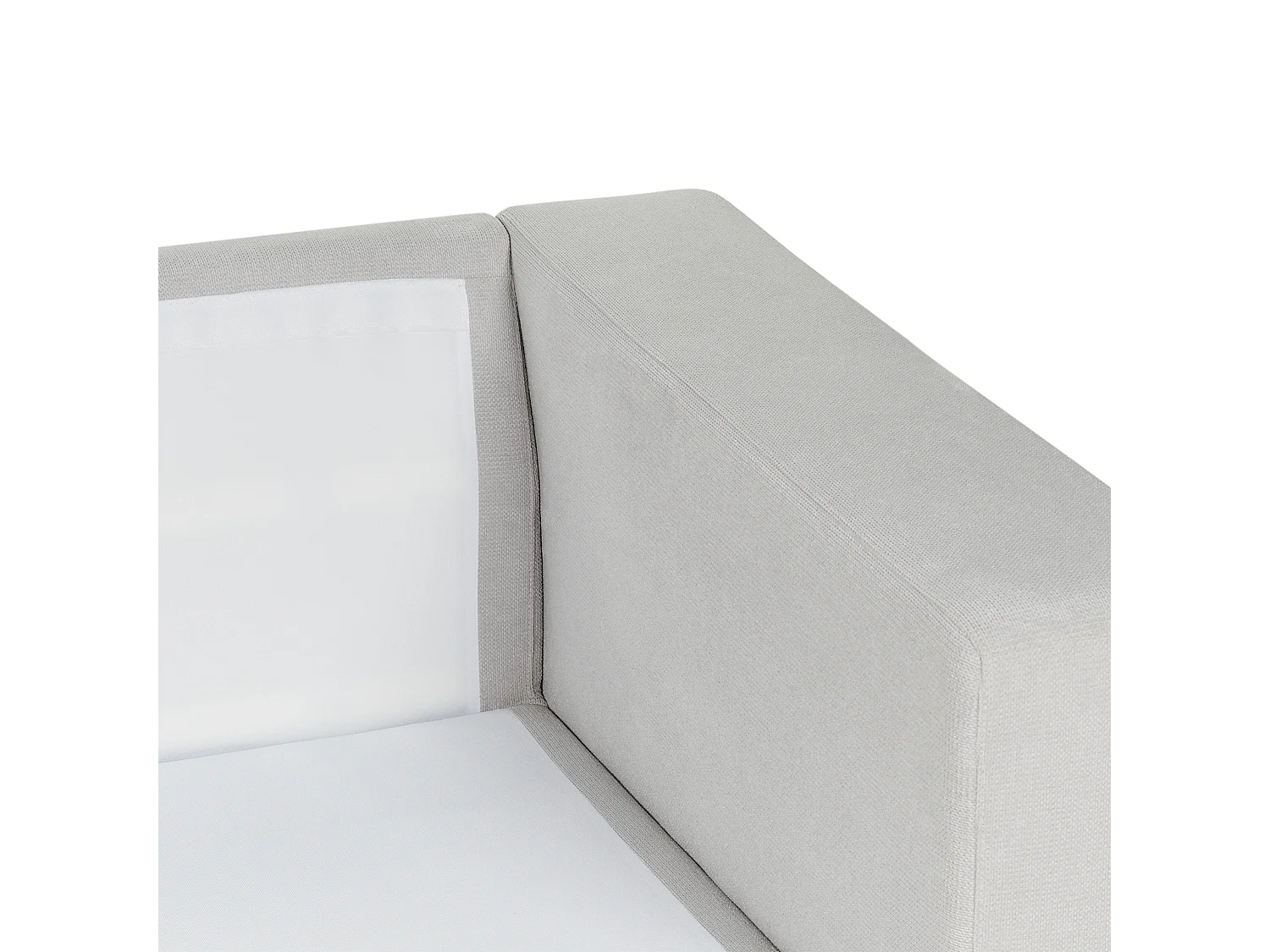 Sofá de canto LOFOTEN Tecido Cinzento claro 4 lugares à esquerda