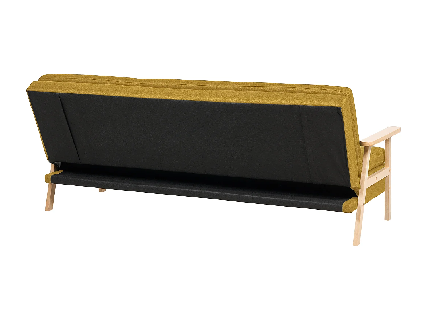 Canapé-lit 3 places TJORN Tissu Moutarde