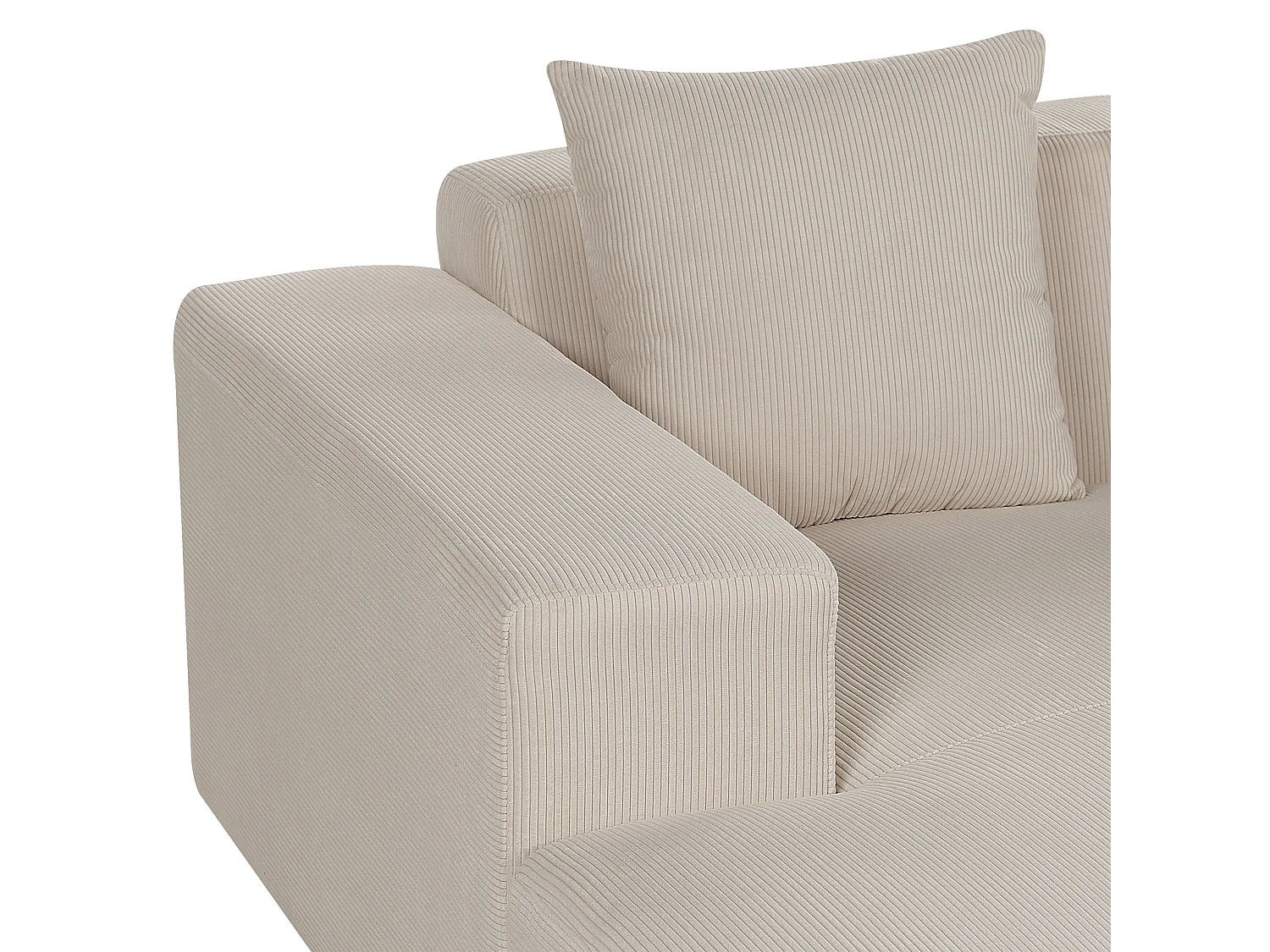 Canapé d'angle 4 places en velours matelasse gris OSLO