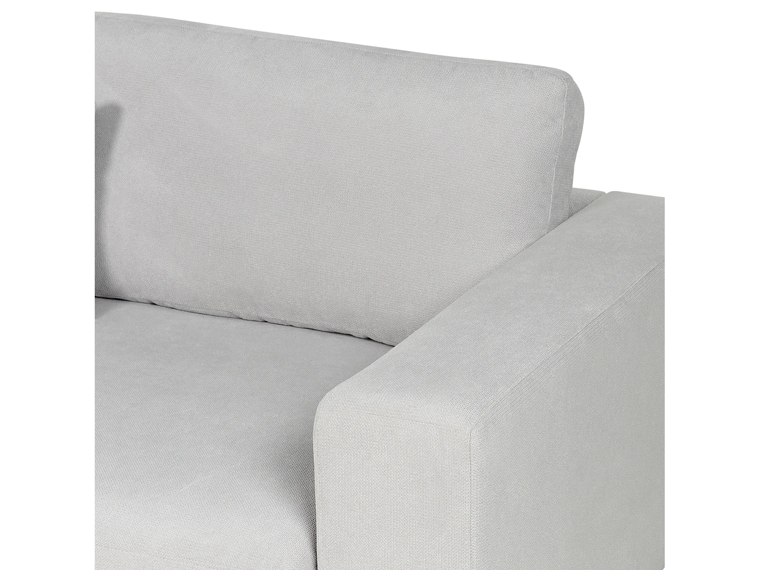 4-Sitzer Ecksofa L-förmig grau mit Chaiselongue rechts 2 Dekokissen Lofoten