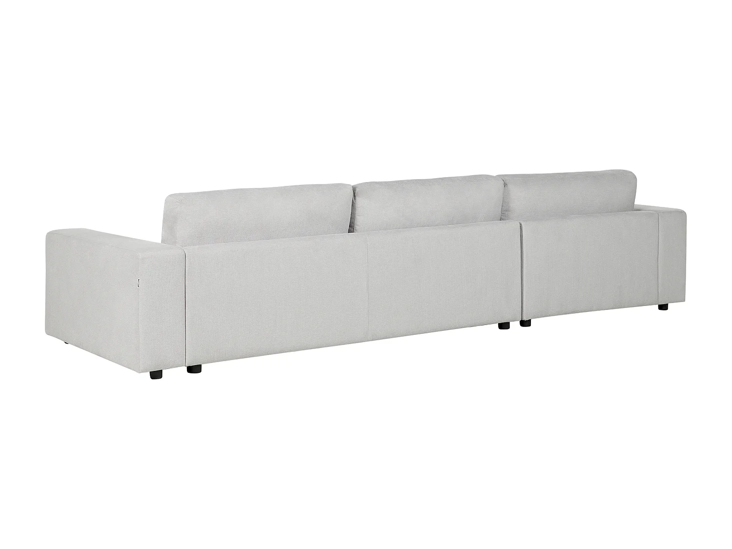 4-Sitzer Ecksofa L-förmig grau mit Chaiselongue rechts 2 Dekokissen Lofoten
