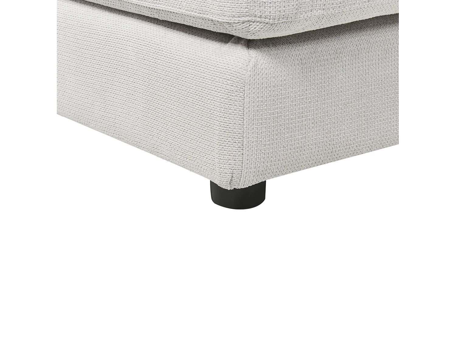 4-Sitzer Ecksofa L-förmig grau mit Chaiselongue rechts 2 Dekokissen Lofoten