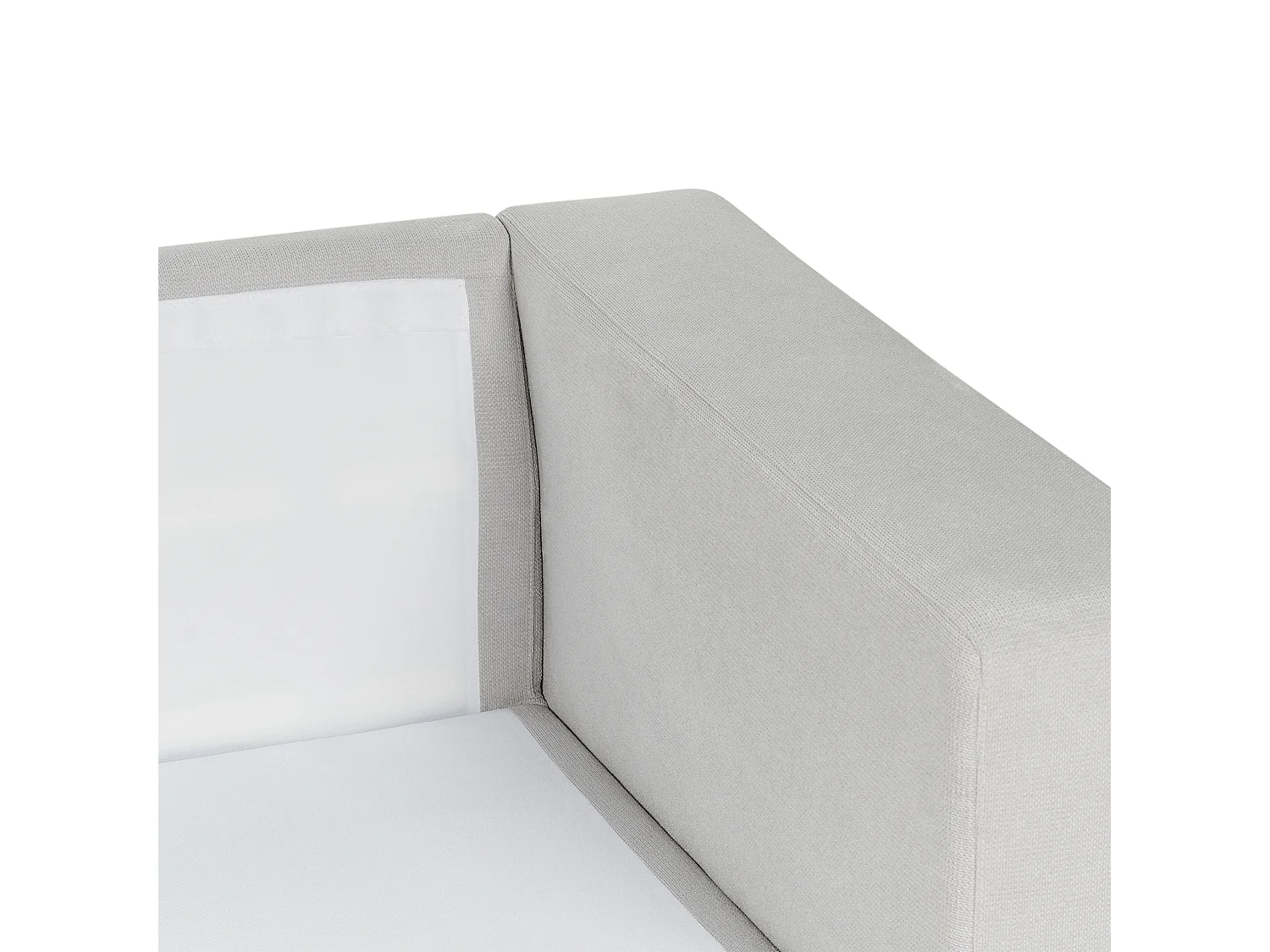 Canapé d'angle LOFOTEN Tissu Gris clair 4 places Côté droit