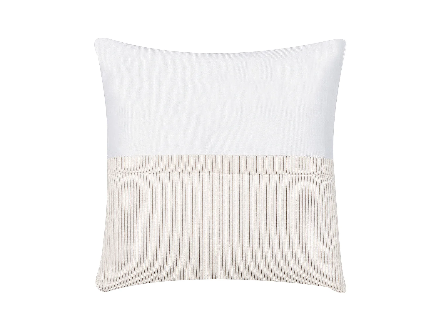 Ecksofa LUNGO Cord Cremeweiss 4-Sitzer linksseitig