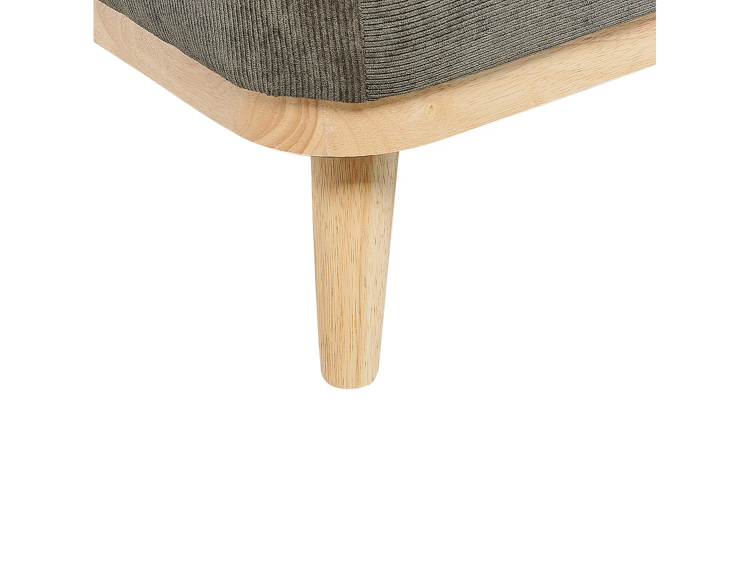 3-Sitzer Ecksofa L-förmig Cord grün mit Chaiselongue links mehrere Kissen Simos