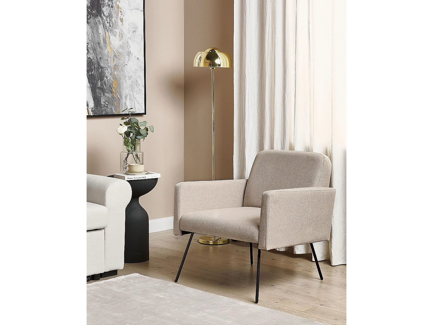 Fauteuil NARKEN Tissu Beige