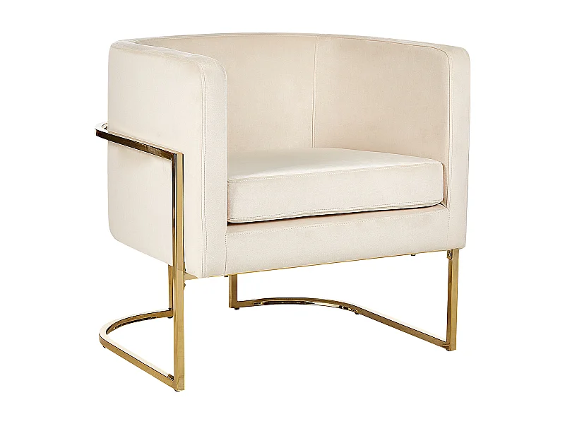 Sillón SIRKKA Terciopelo Beige claro