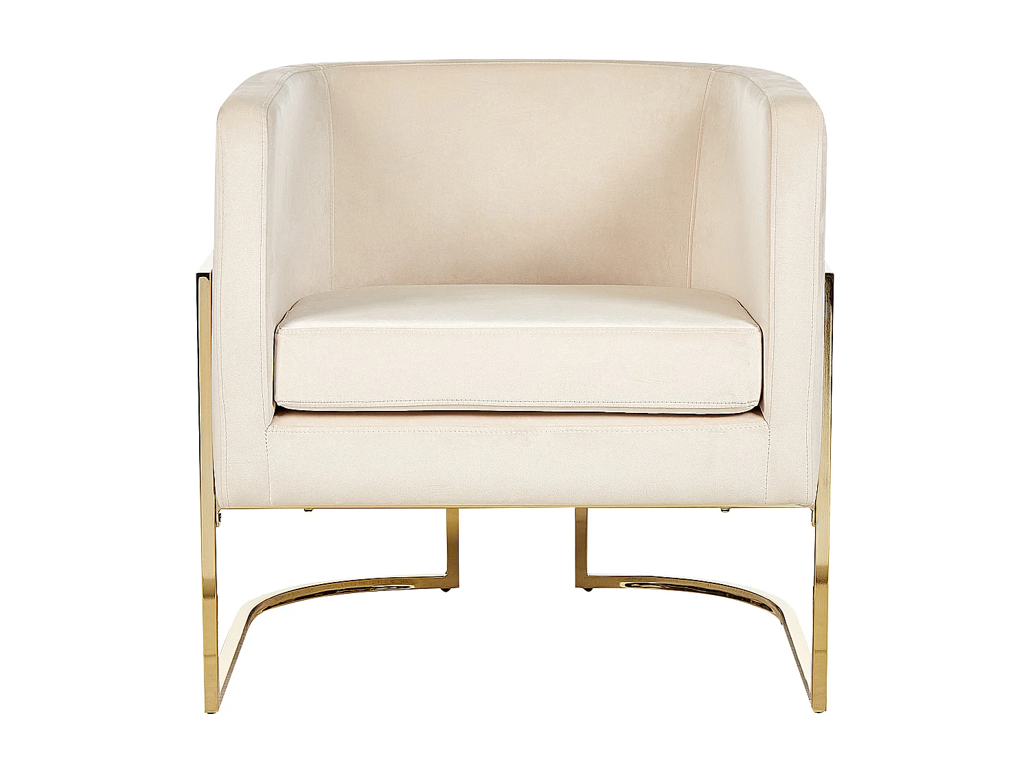 Fauteuil SIRKKA Velours Beige clair