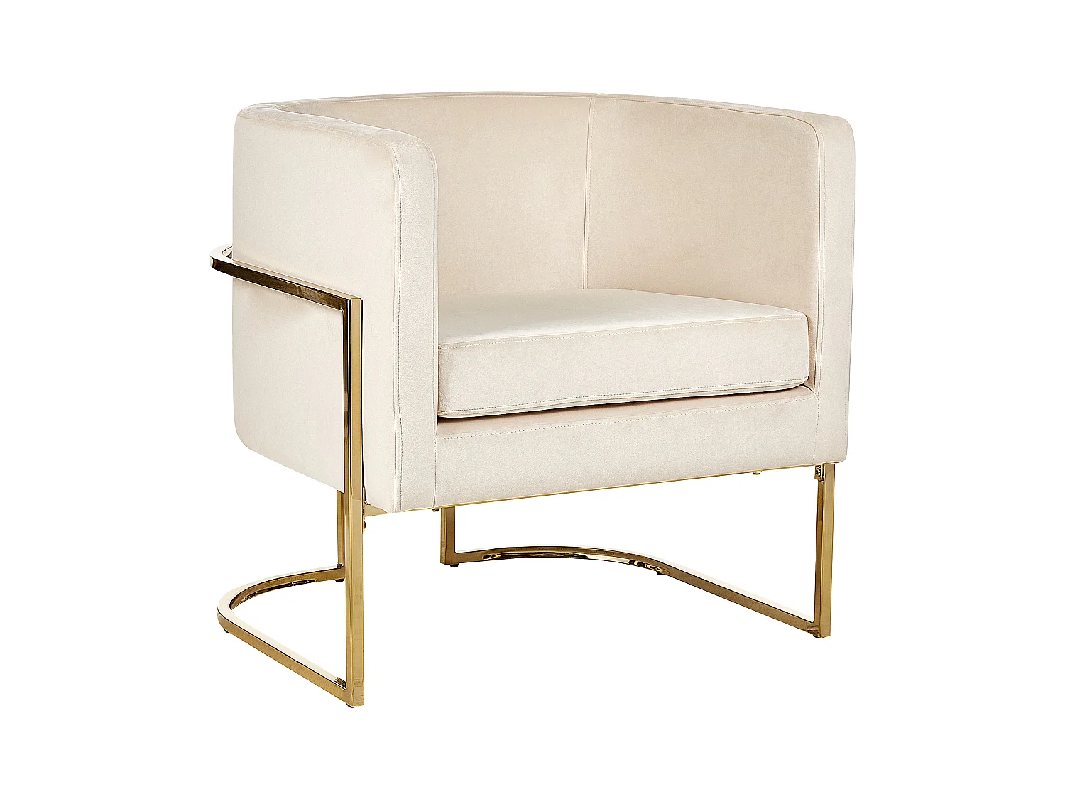 Sillón SIRKKA Terciopelo Beige claro