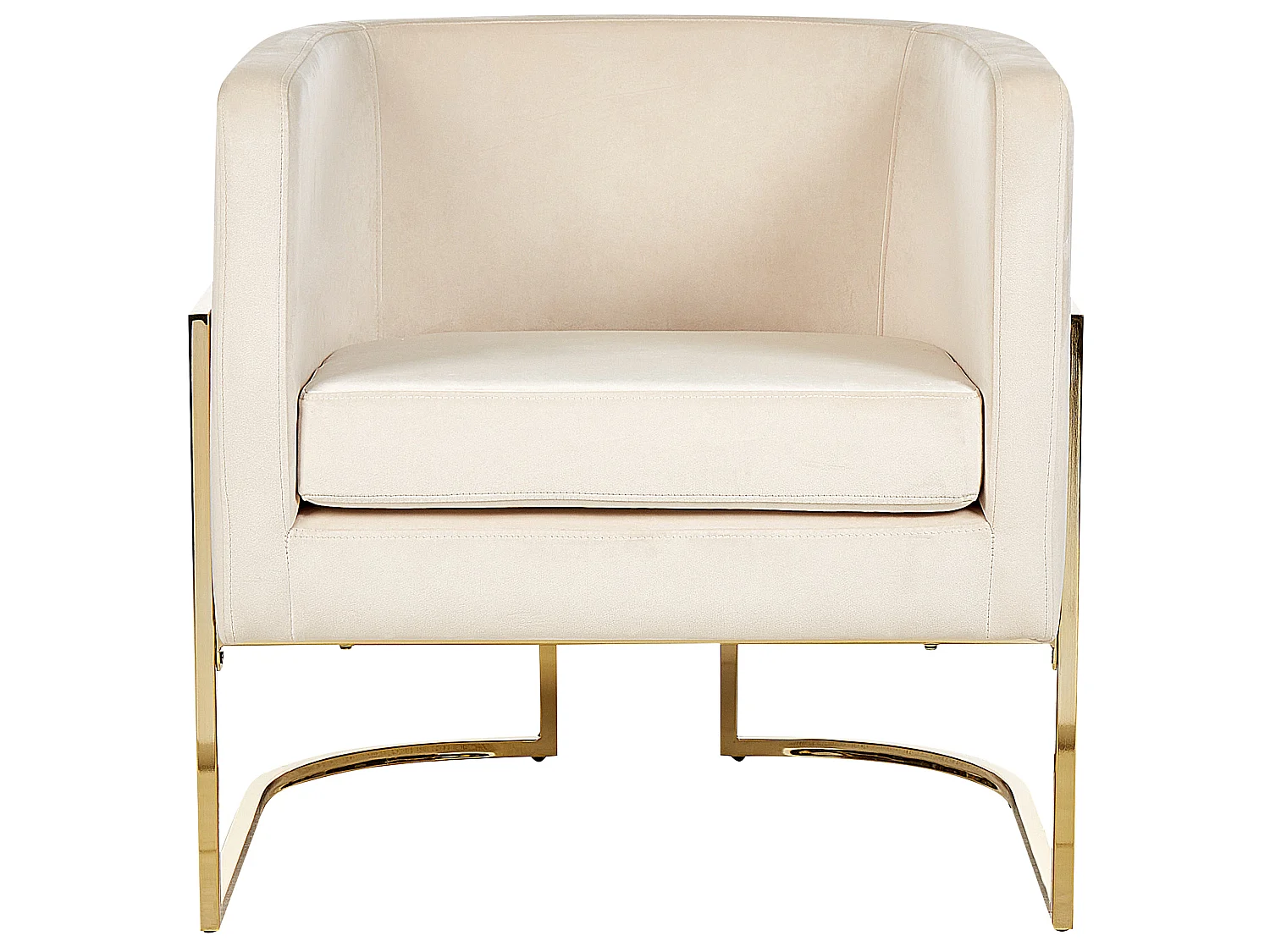 Sessel SIRKKA Samtstoff Hellbeige