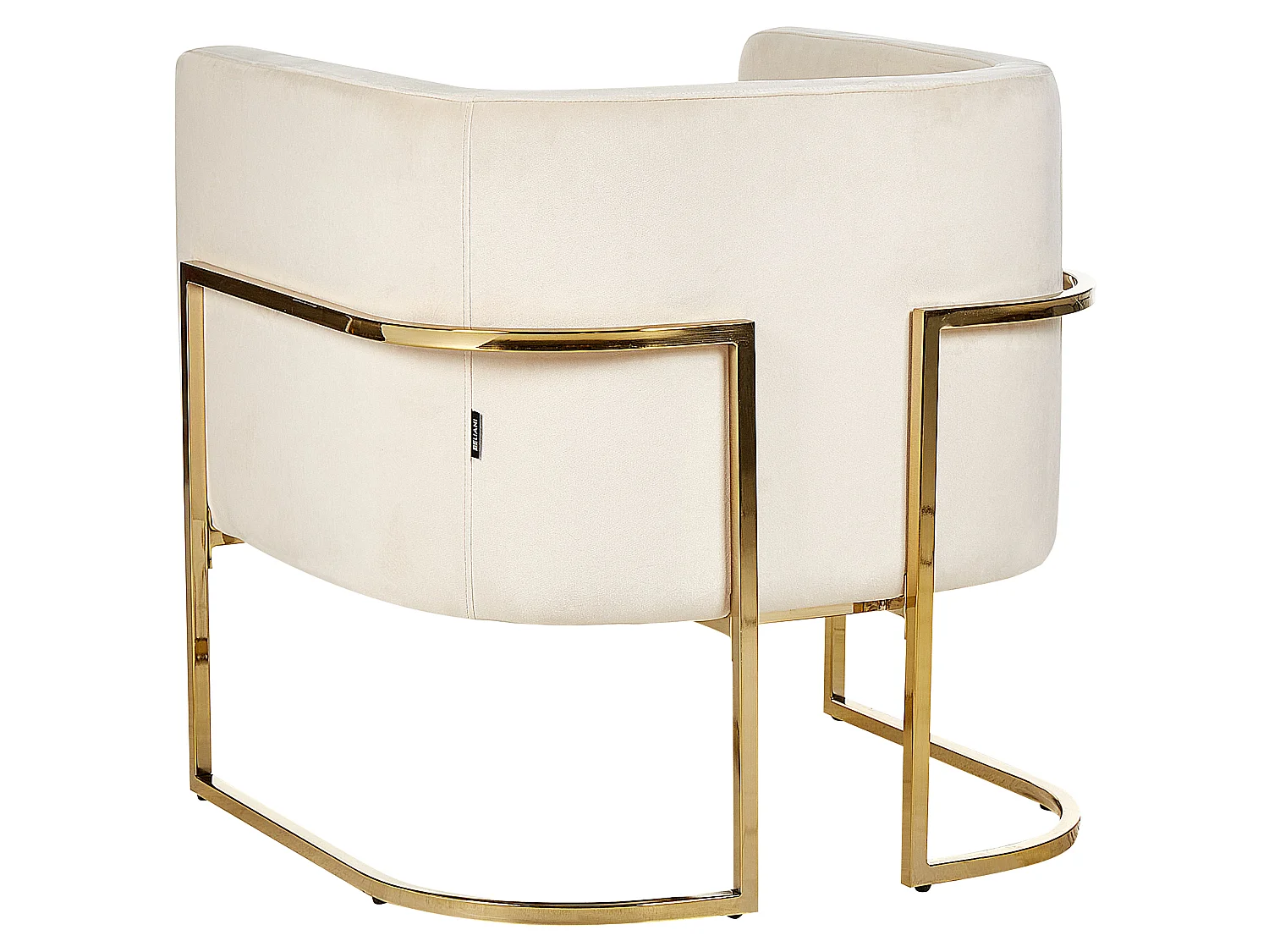 Sessel SIRKKA Samtstoff Hellbeige