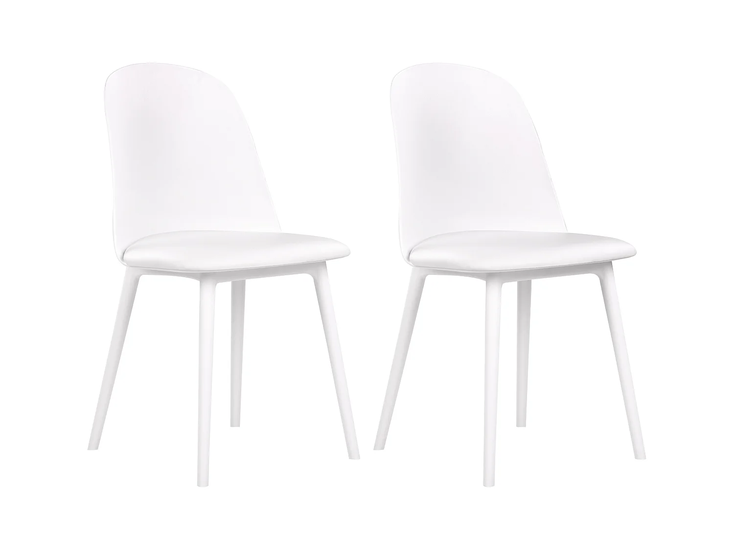 Lot de 2 chaises de salle à manger FOMBY Blanc