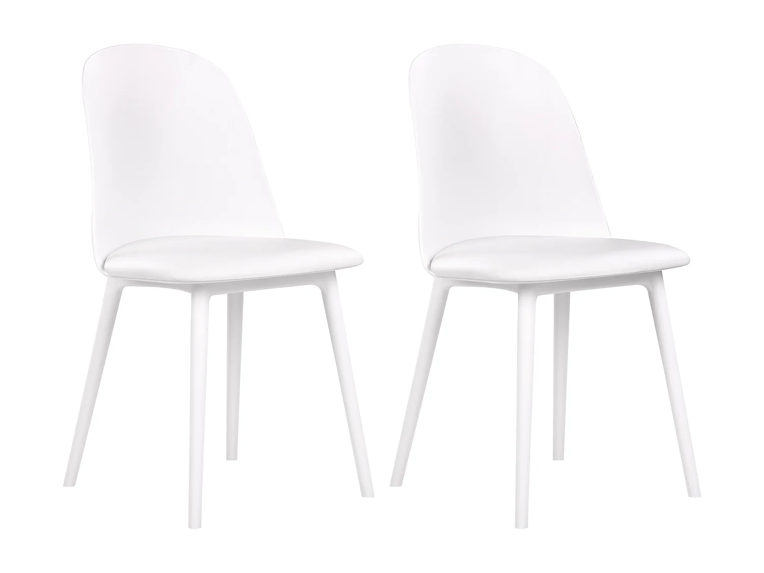 Lot de 2 chaises de salle à manger FOMBY Blanc