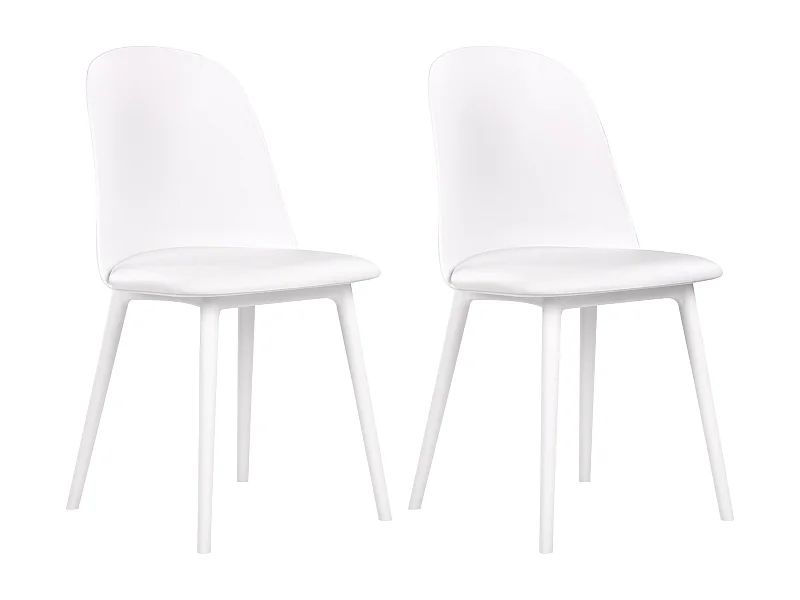 Conjunto de 2 cadeiras de jantar FOMBY Branco