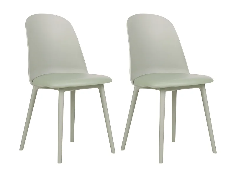 Conjunto de 2 sillas de comedor FOMBY Verde claro