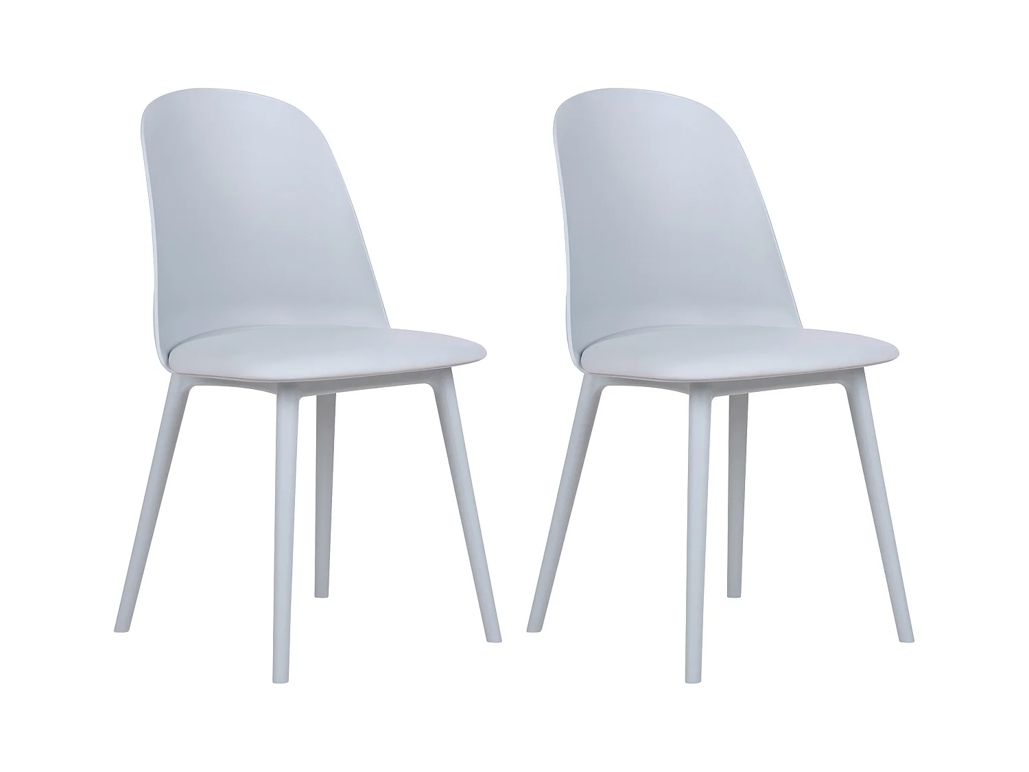 Lot de 2 chaises de salle à manger FOMBY Bleu clair