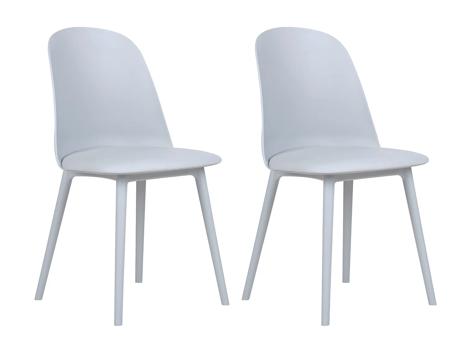 Lot de 2 chaises de salle à manger FOMBY Bleu clair