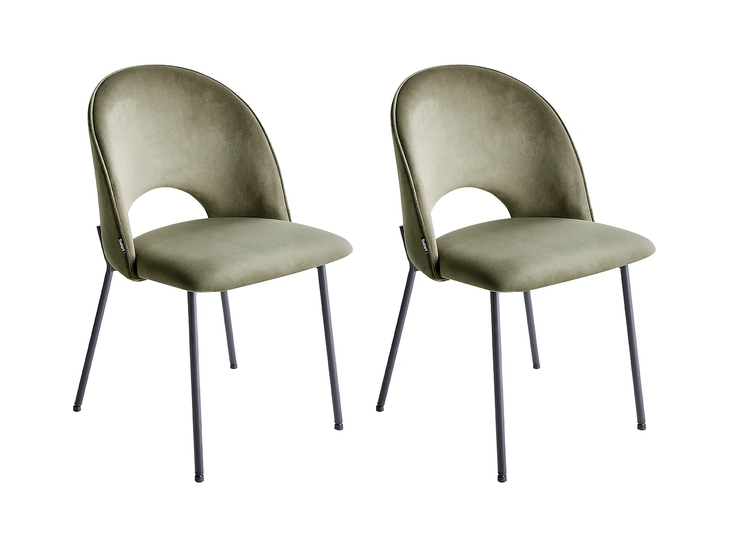 Set van 2 eetkamerstoelen COVELO Fluweel Donkergroen