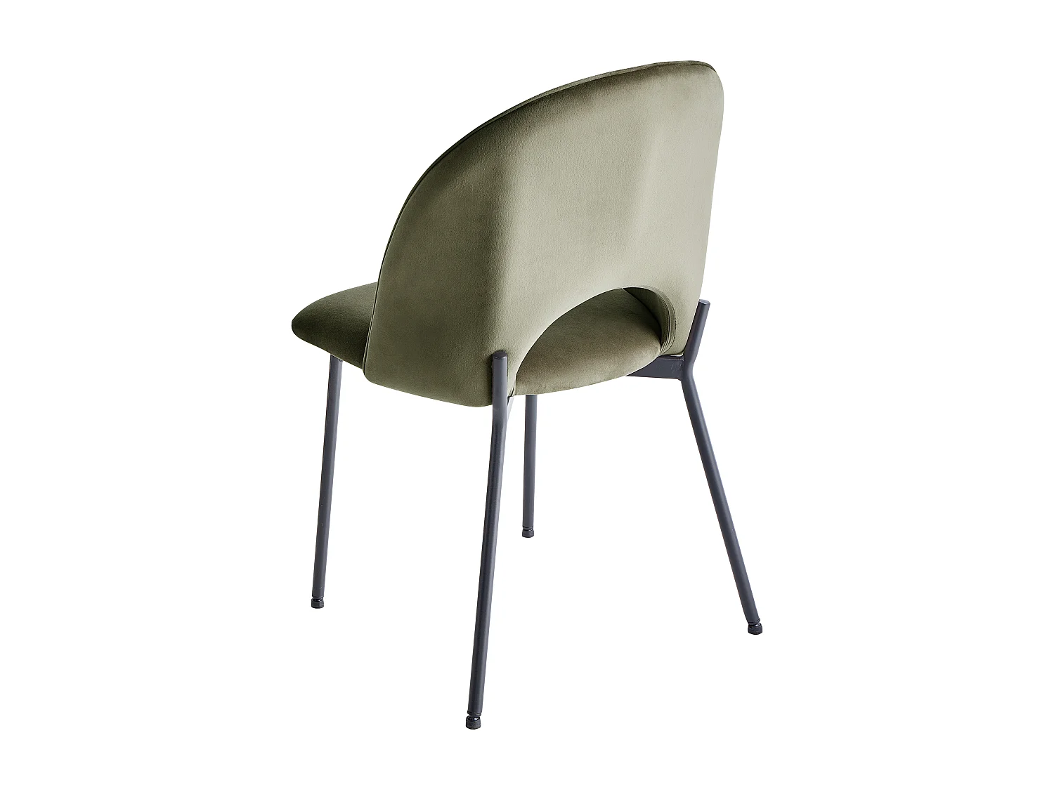 Lot de 2 chaises de salle à manger COVELO Velours Vert foncé